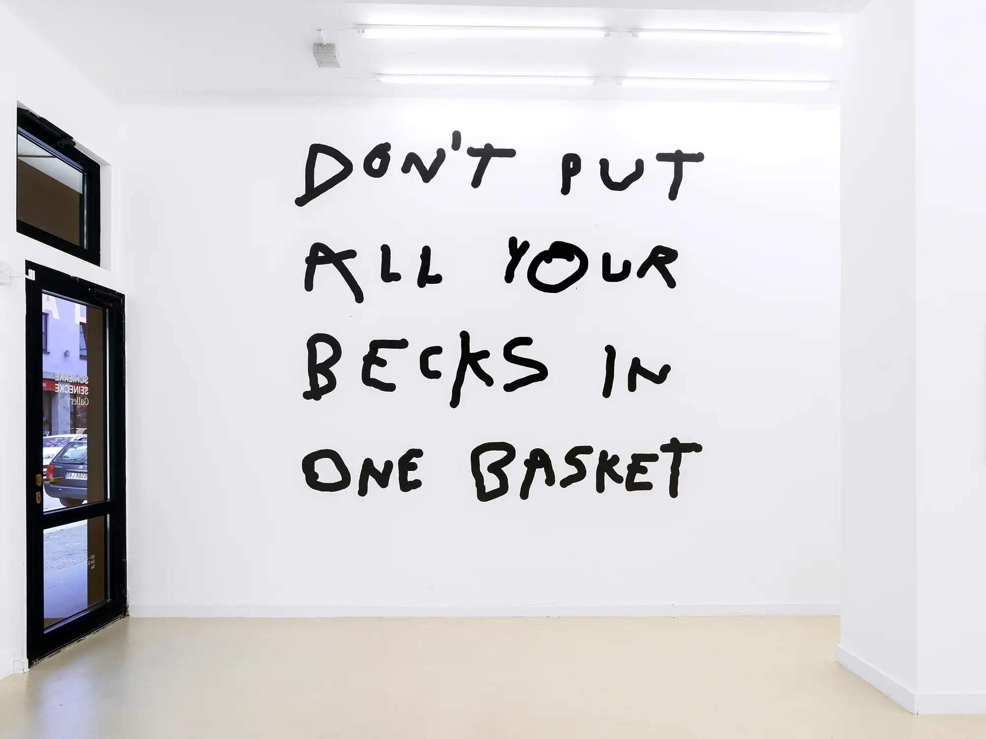 arno beck, exhibition, text based art, wall piece, schierke seinecke gallery, now on view