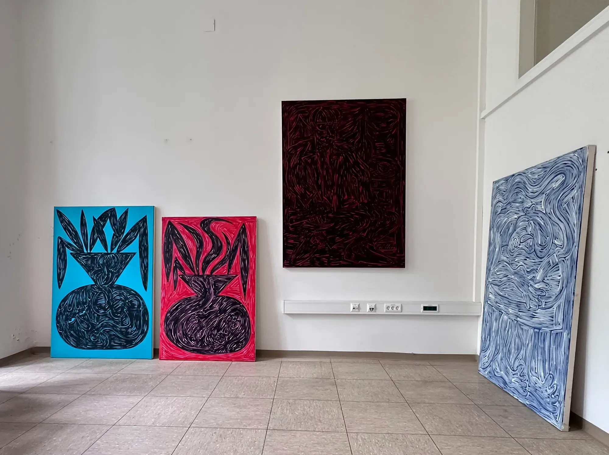 rade petrasevic, promising emerging artist, at Parallel Vienna with new paintings