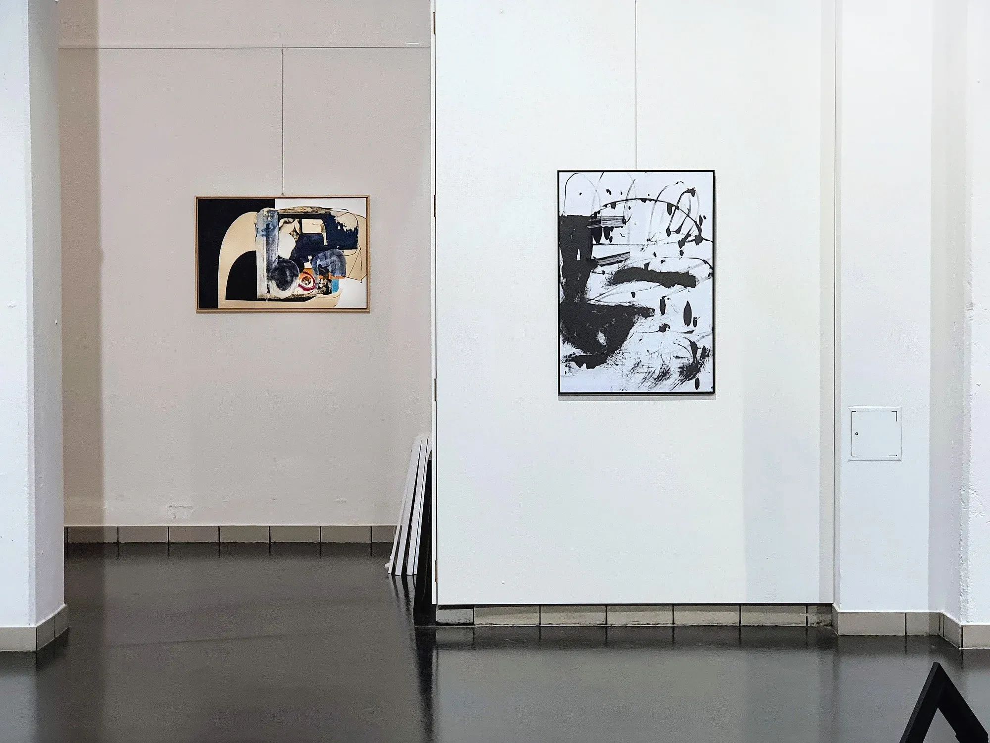 anton adamer, exhibition view, works on paper