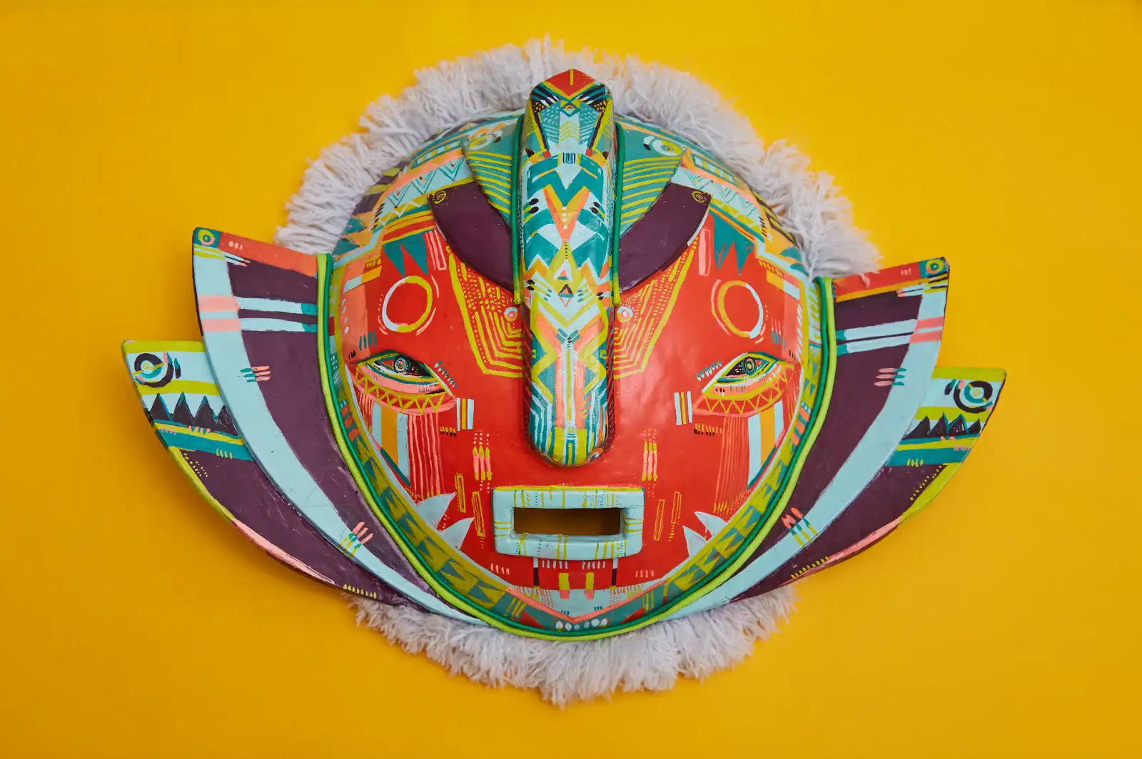 jumu monster sculpture a great colorful indigenous mask