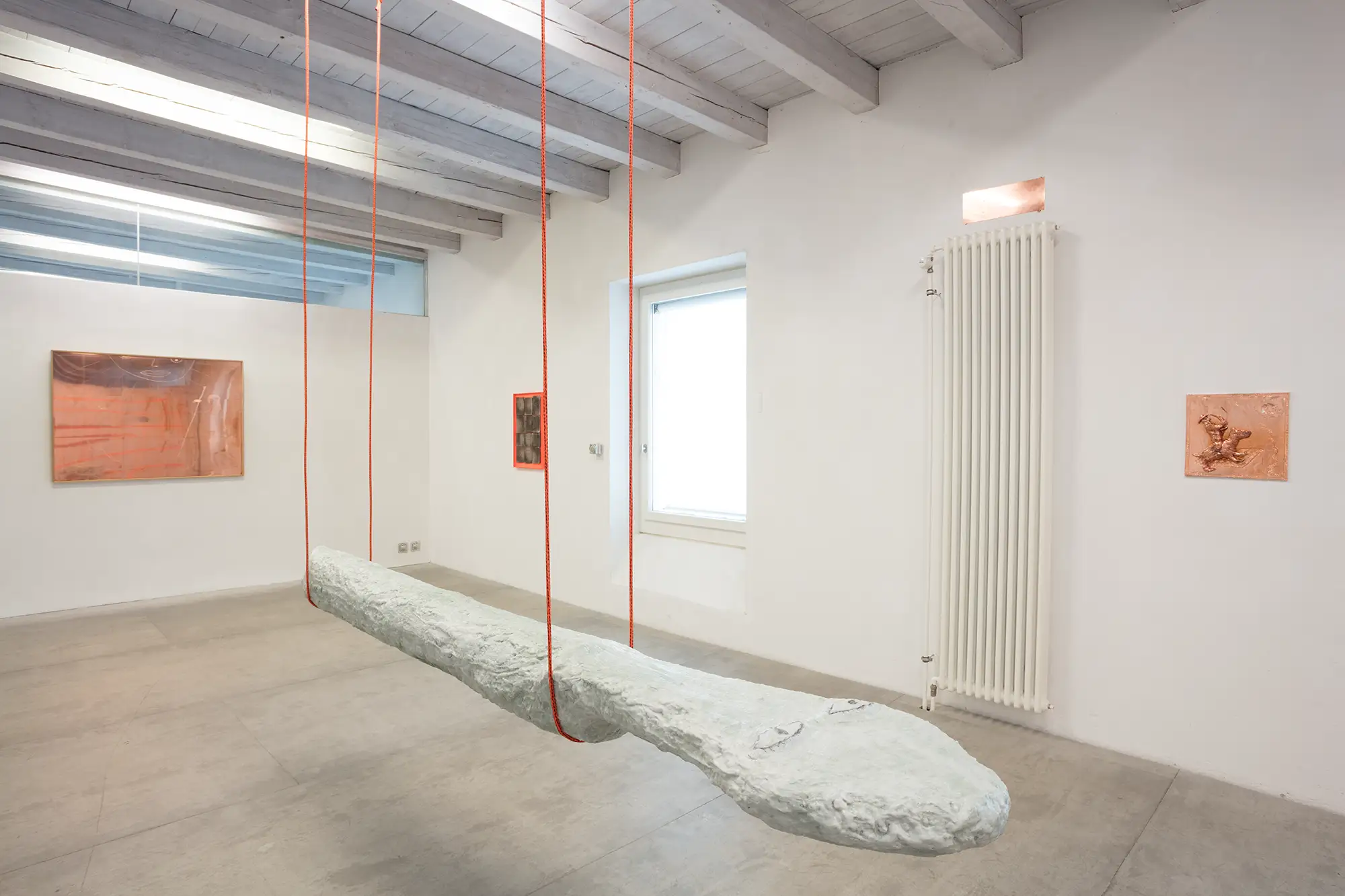 felix stöckle, coper works, installation view, wall pieces, ceramics