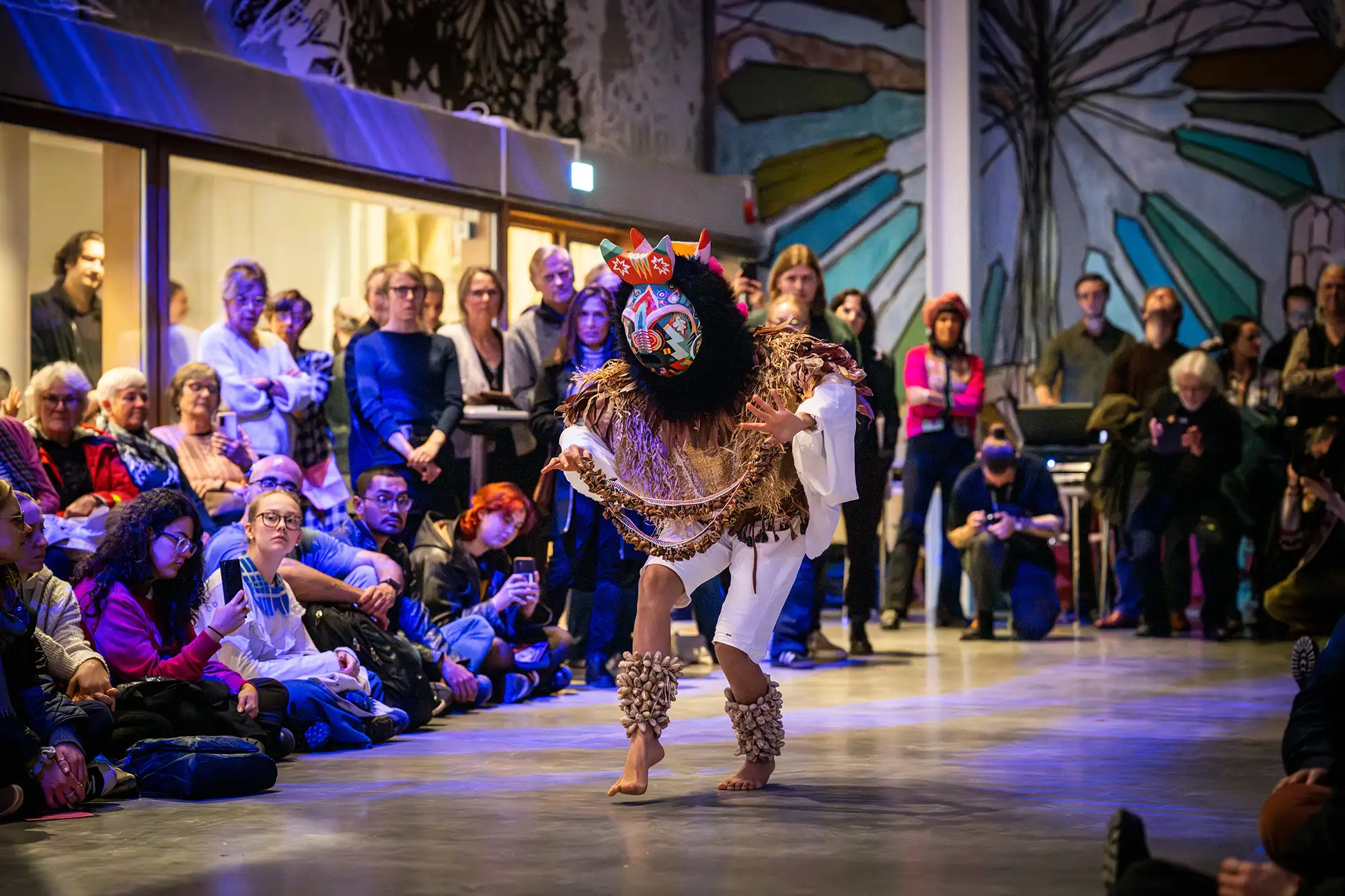 skissernas museum lund, performance, indigenous dance, latin America, jumu monster artist