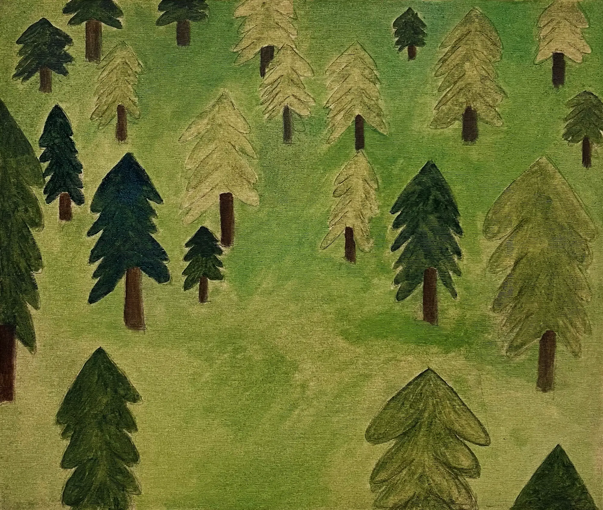 Martin fink, contemporary painting now, forrest, green