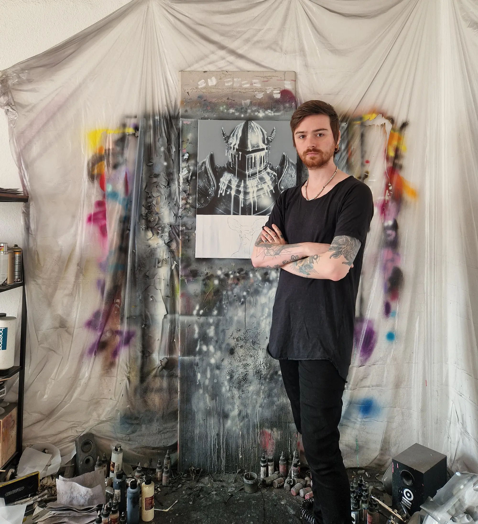 camille theodet, artist, promising artist on spray paint, painting now, 2024