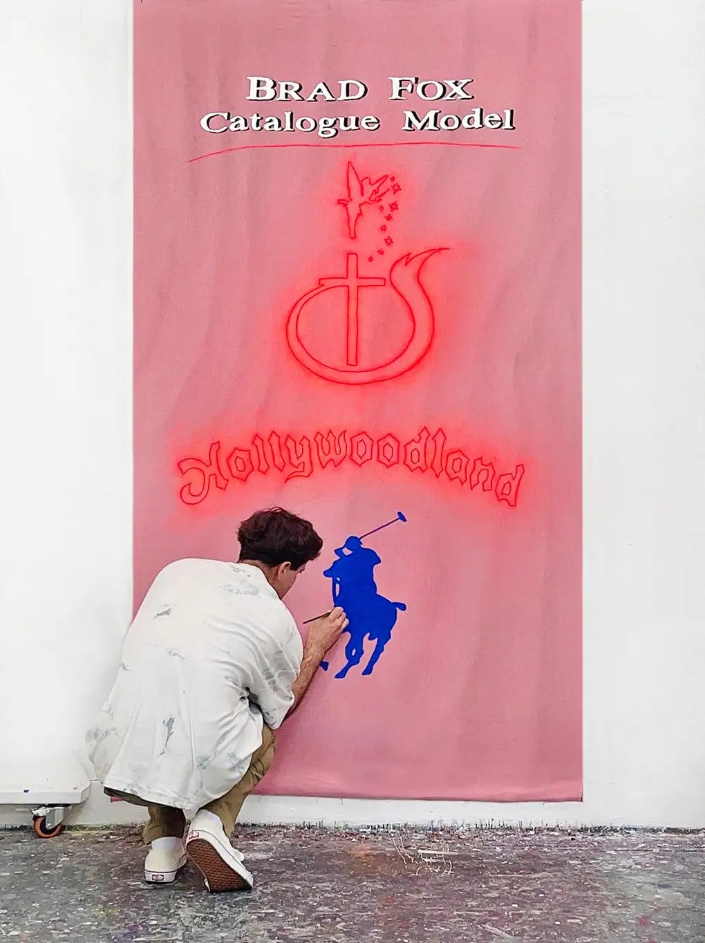 carlos charlie perez at aca residency working on brad fox catalogue model contemporary art