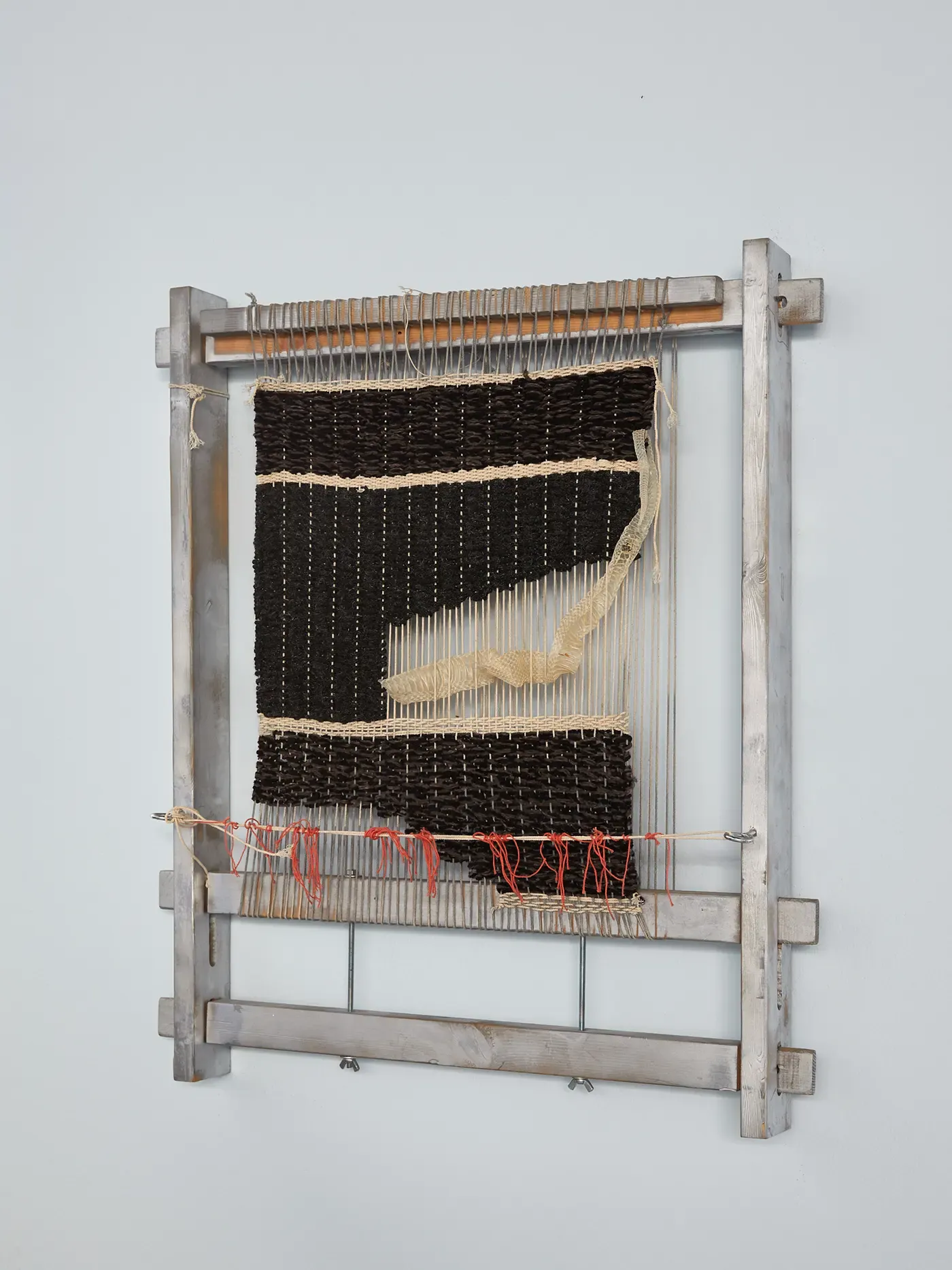 dimitrios antonitsis artwork loom-abacuses blending drawing, sculpture, and artifacts carpet factory hydra greece