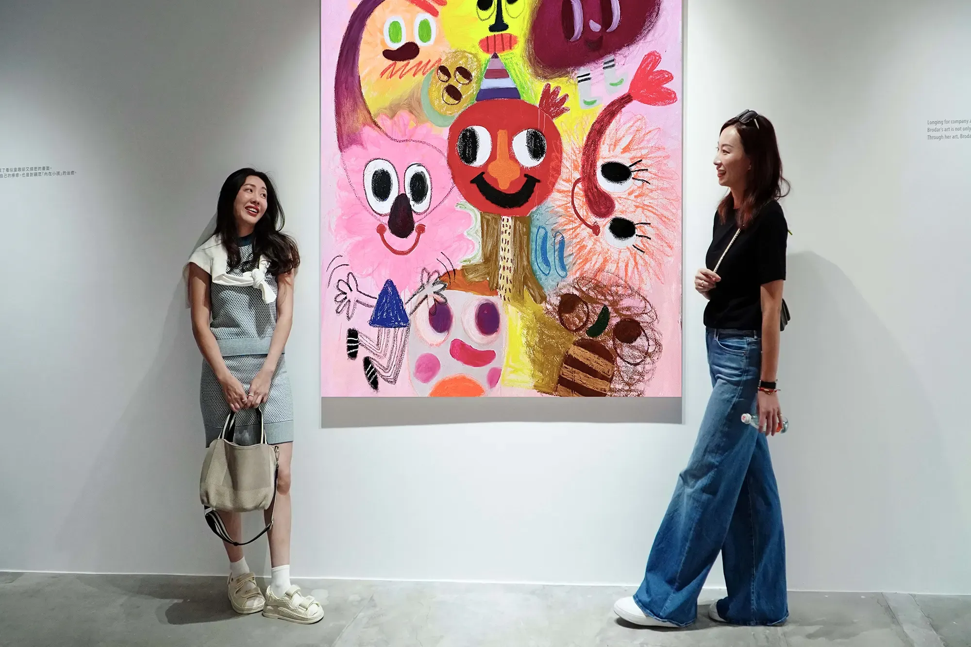 fanny brodar, artworks on display, curator of the exhibition titled 'fractals', at csquare gallery in taichung, taiwan