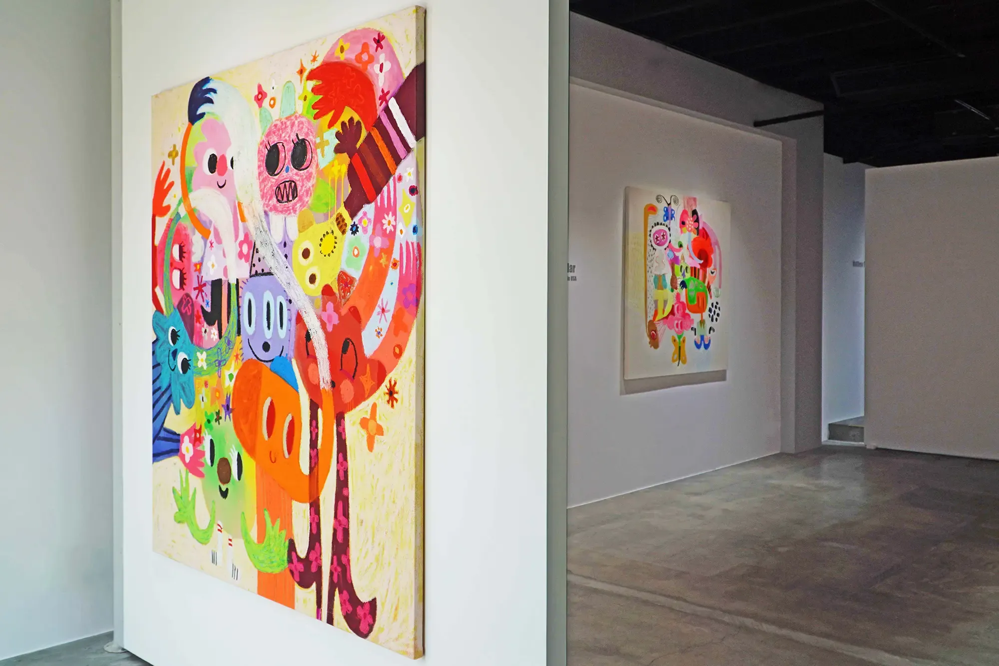 fanny brodar paintings, are bright and vibrant with playful unique characters and bold colors
