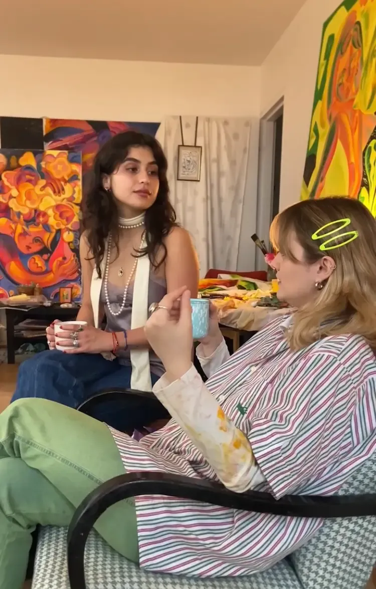 nalani bouillon in an interview with anaïs maa in her studio