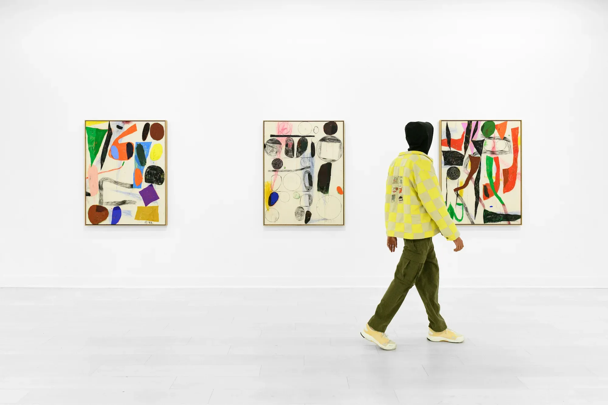 pt. 2 gallery viewpoint exhibition with abstract paintings by danish artist sune christiansen