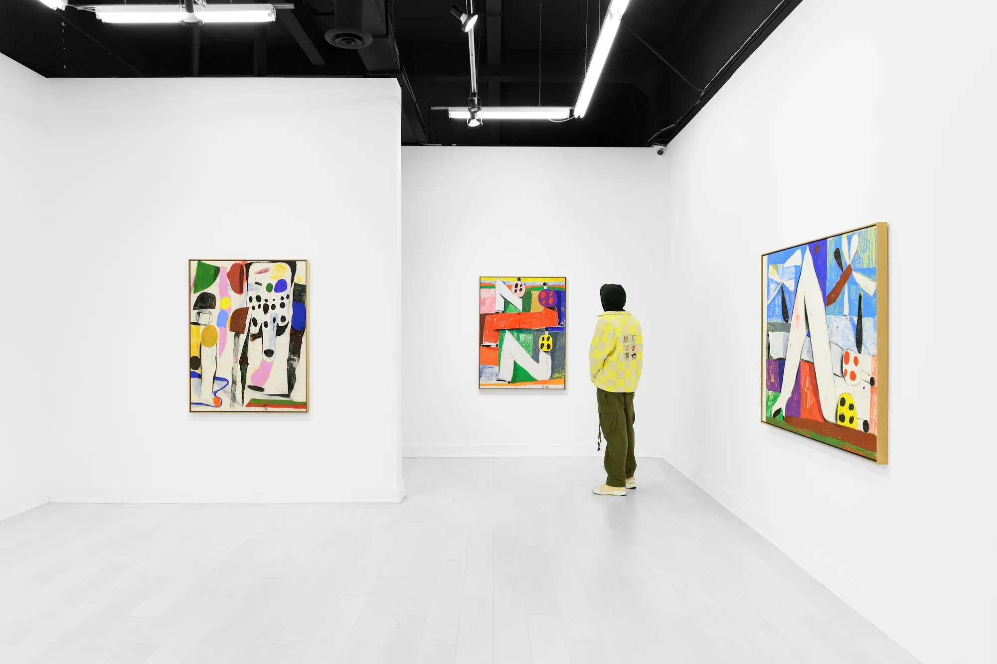 viewpoint exhibition at pt. 2 gallery featuring danish artist sune christiansen's abstract paintings