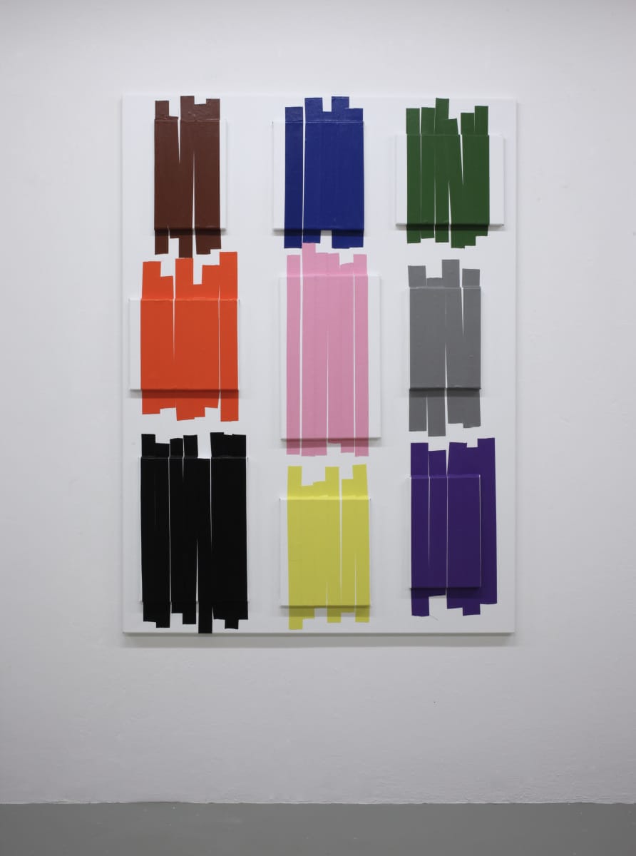 Composition in Color No. 10 by Kirsten Hutsch – mixed media tape painting on linen.
