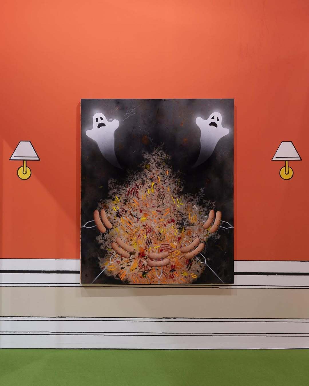 arco Madrid with an painting by New York artist hunter potter for L21 Gallery Mallorca