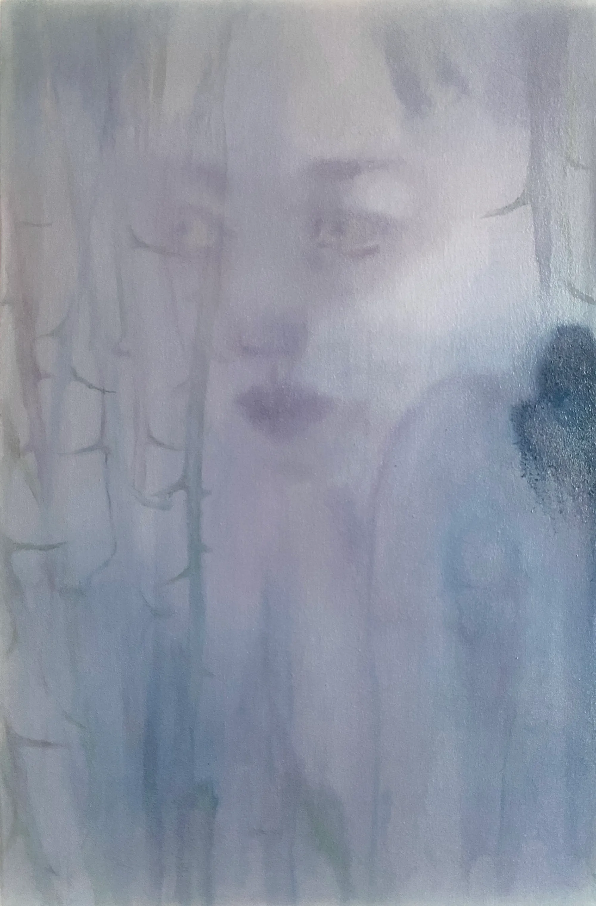 Jie Zhang light pastel colors, water color of a woman