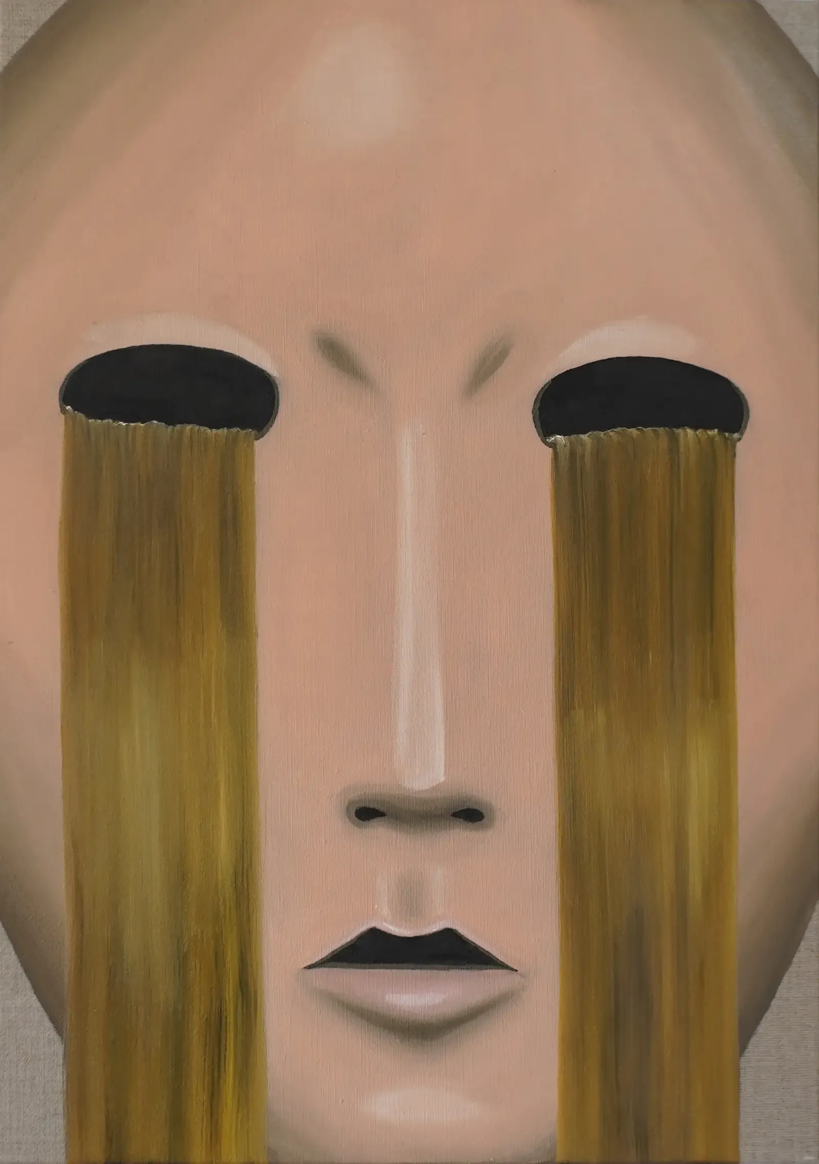 artist radar by ask kurt Lisa Klinger alien like face crying blond hair instead of tears
