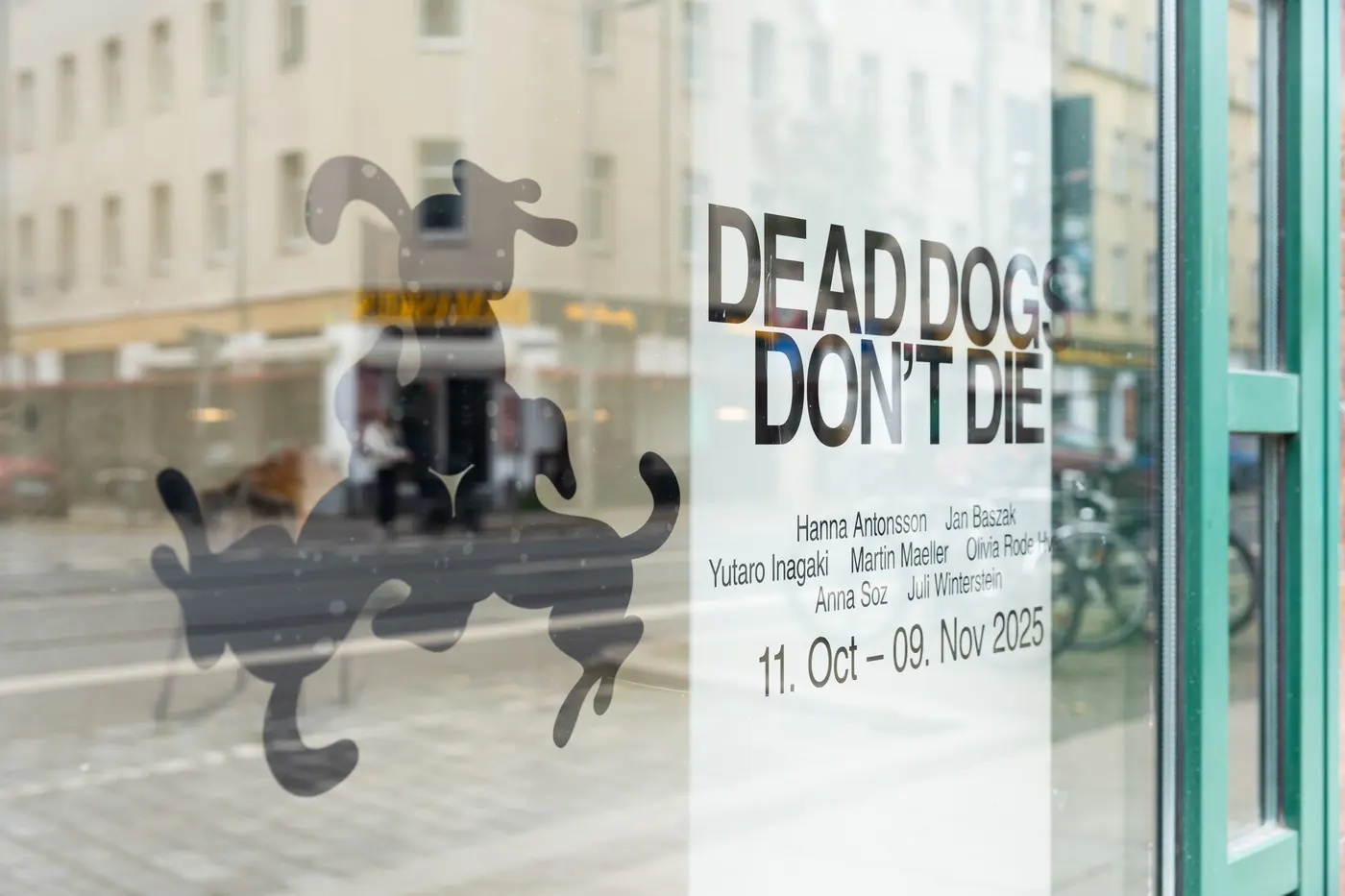 Paul Werner graphics for dead dogs dont die, curated by Colette Patterson