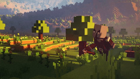 Digital artwork inspired by Minecraft showing collaborative building and shared creation, illustrating a shift from individual ownership toward collective process and participation in digital culture.