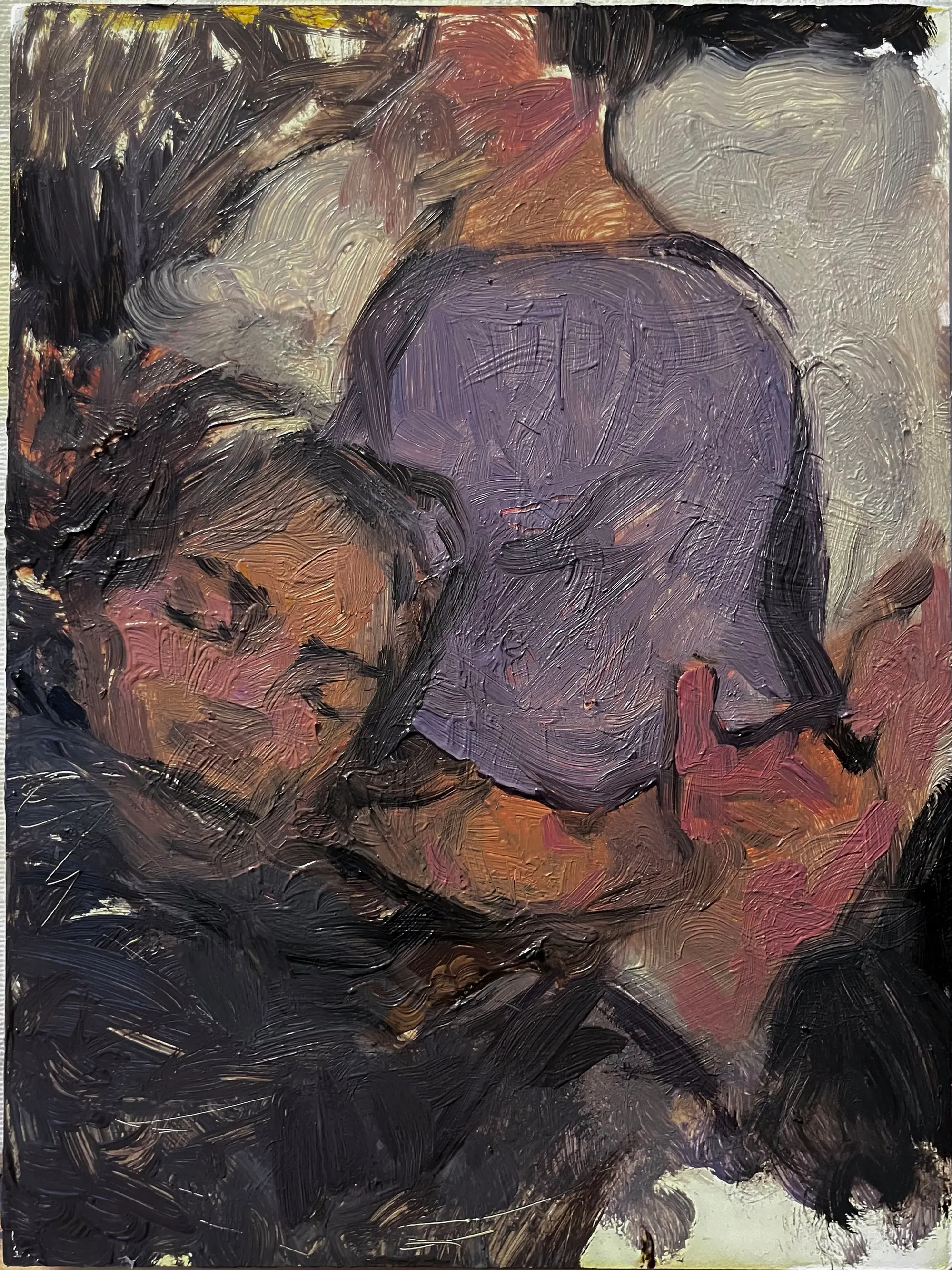 Sarah Hischemöller - painting on mdf - abstracted