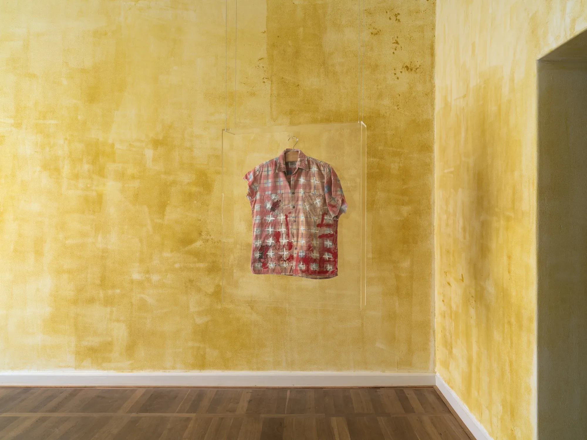 Beverly Buchanan , church on fire, installation in yellow room 