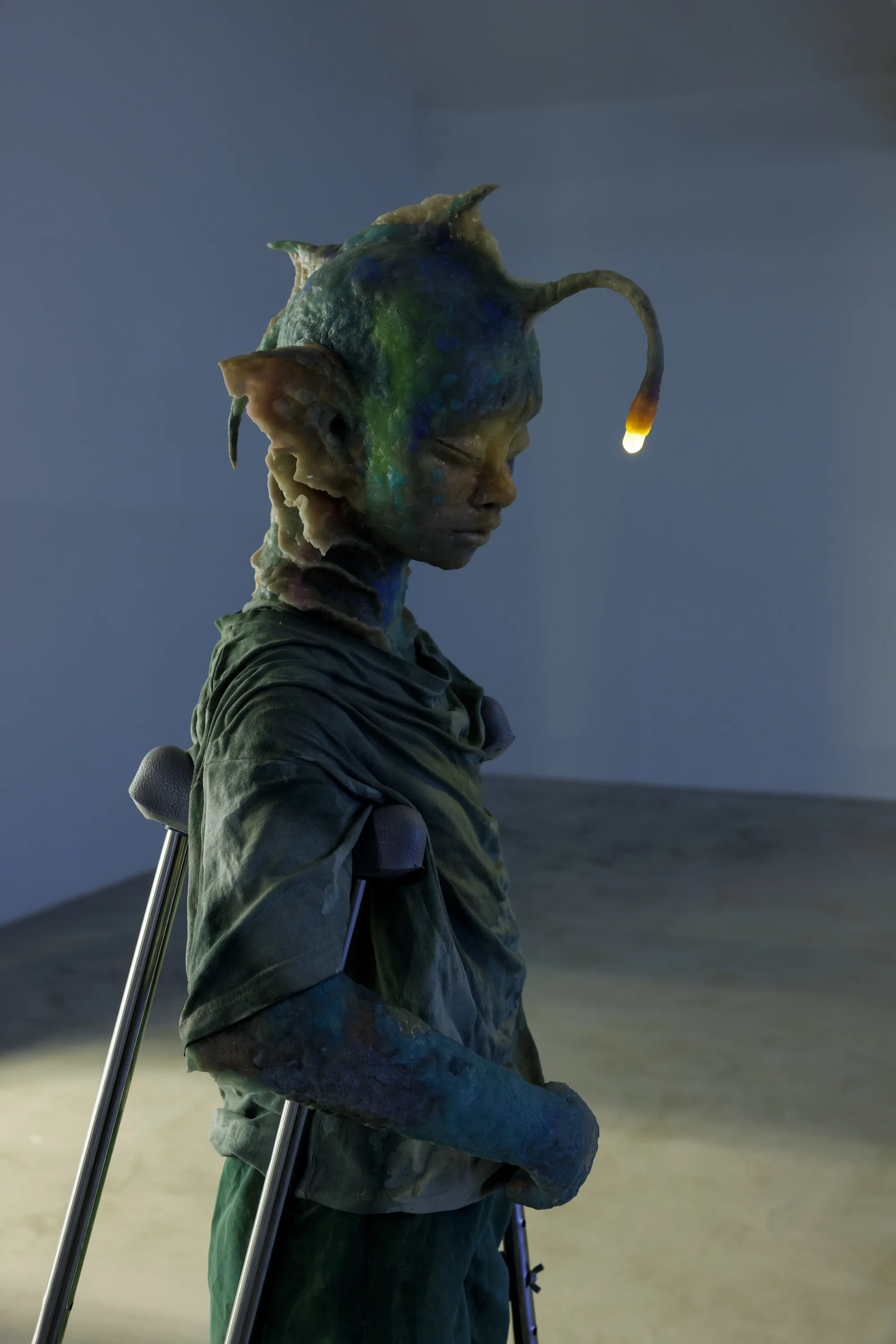 Michele Gabriele, Jsculpture, made of silicone, resin, acrylic colors, fabric, plastic, metal, plaster, graphite,, curated by Monia Ben Hamoude and Michele Gabriele at Cassina Projects, Milan, Italy, 