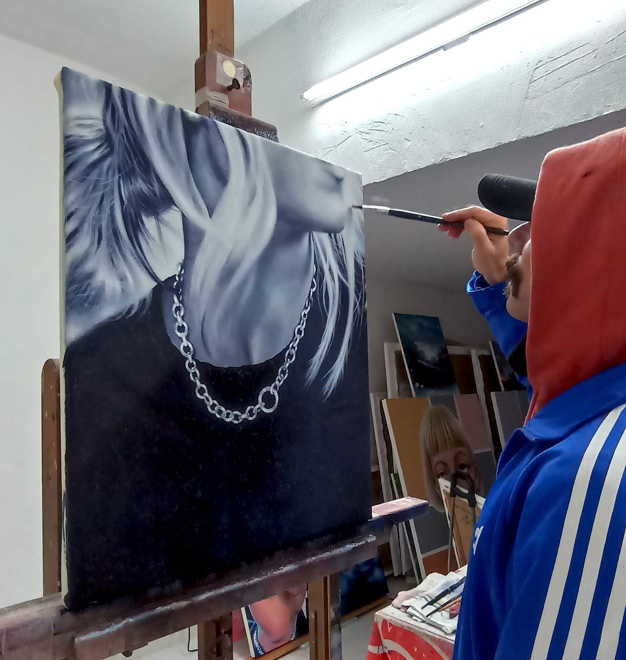 angelo volpe in his studio, with an interview by difranco on catapult munchies art club