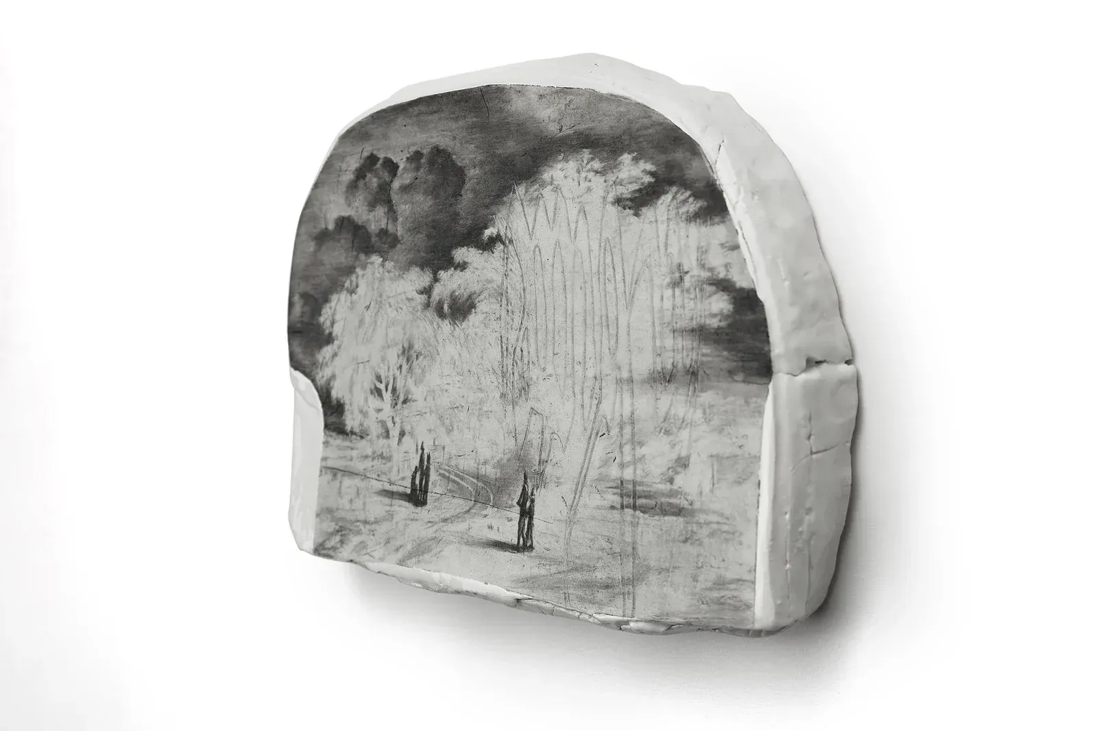 bart gielen with new ceramics and drawing in black and white as artist in focus