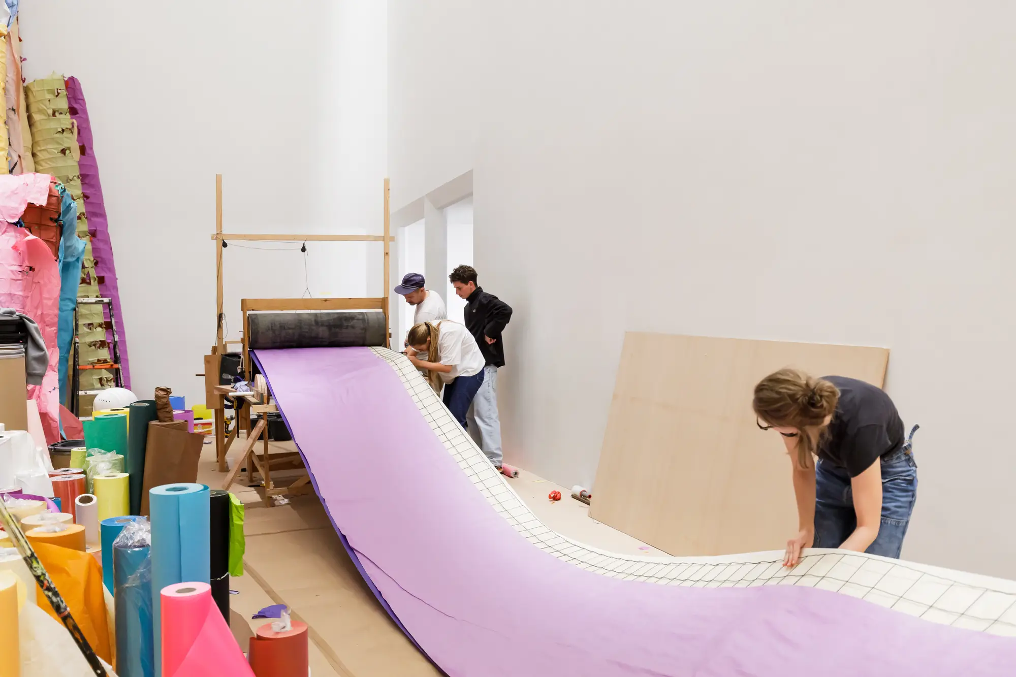 weaving architecture, house Michael beutler , exhibition , making off