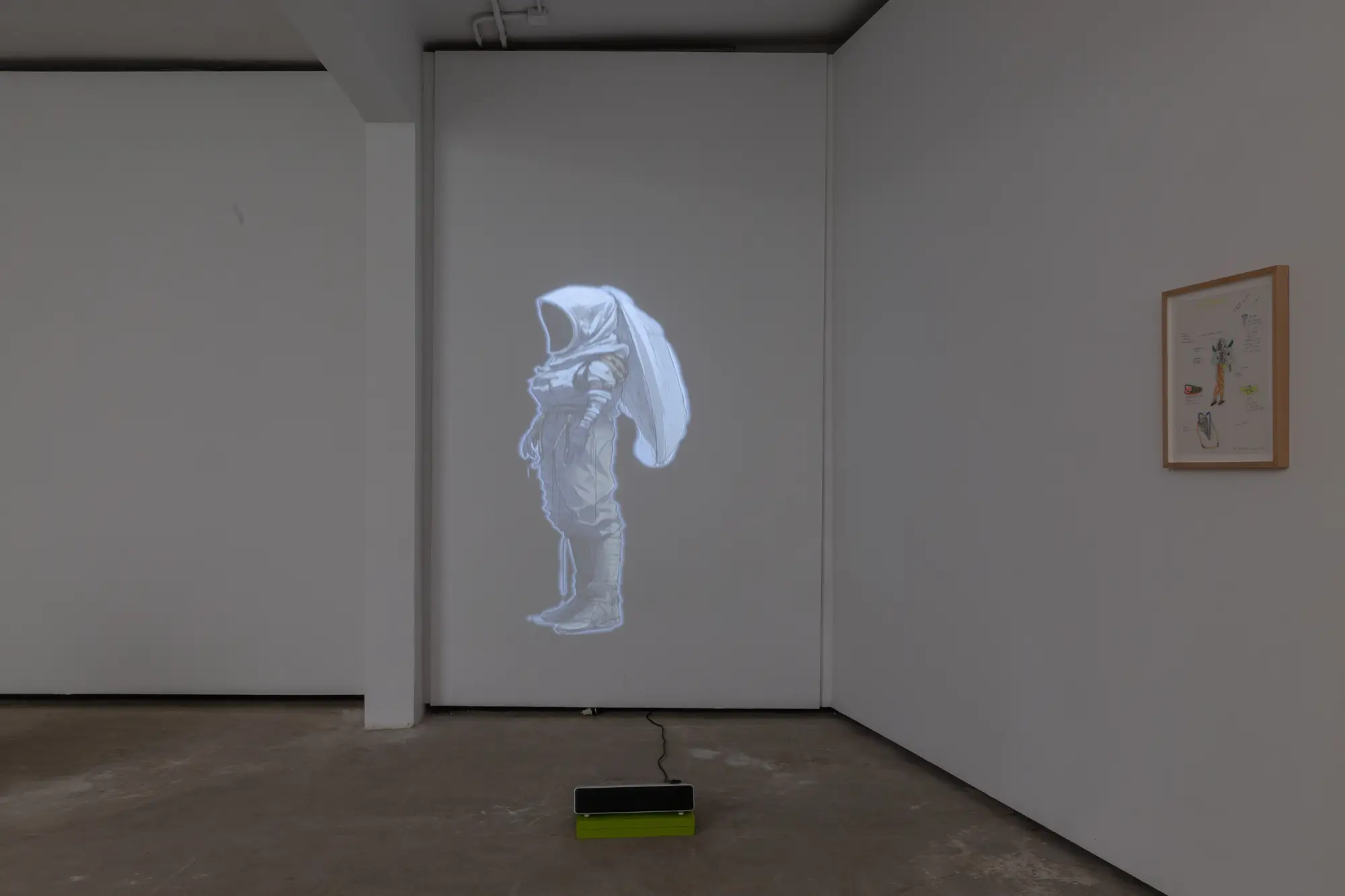 The Breeder Gallery Athens on View - Telling the Bees by Artist Kyriaki Goni similarity of an astrount and an beekeeper