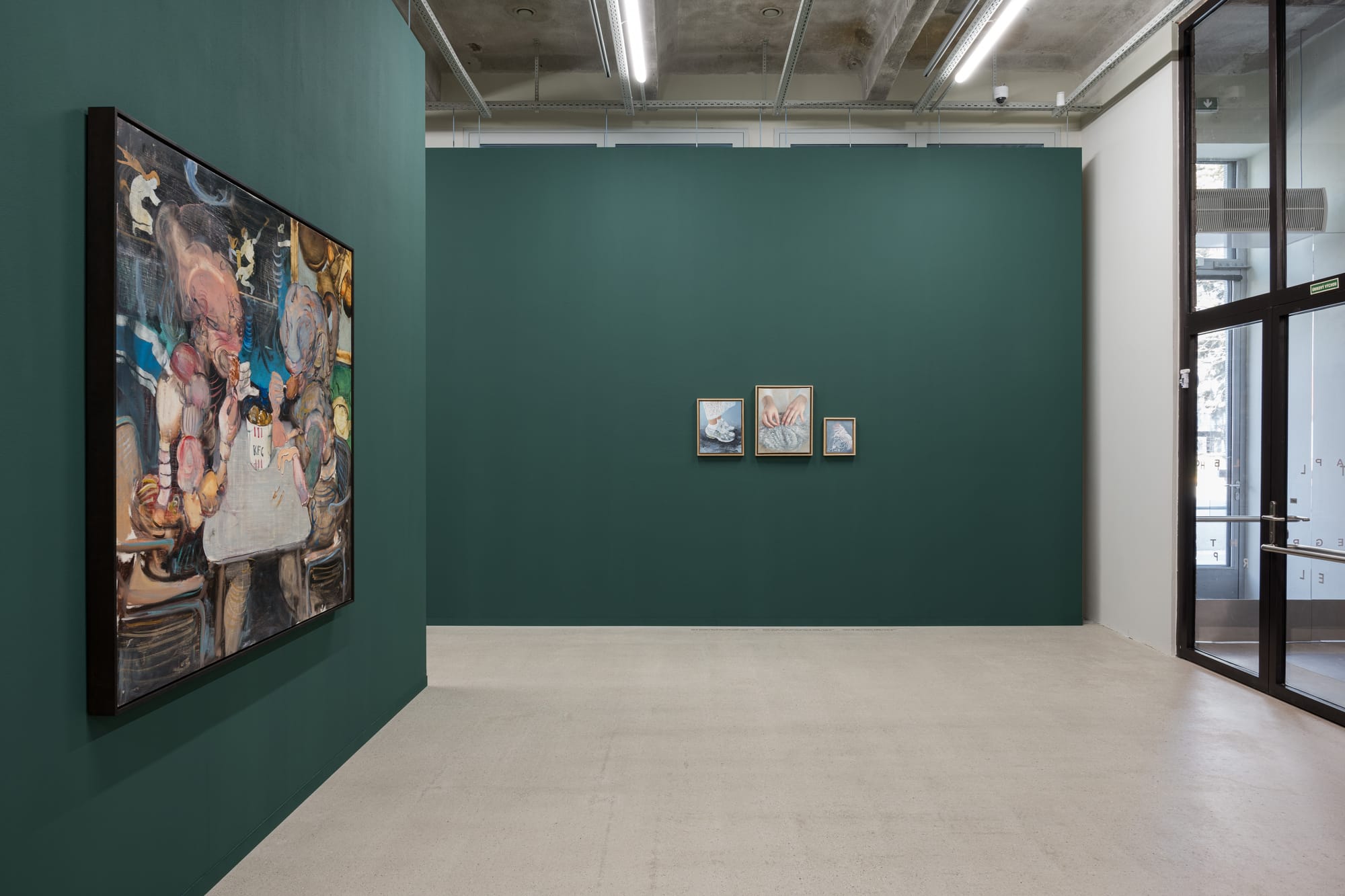 Artist Adrian Ghenie, Oana Farcas - exhibition view - new Transylvanian painting group show
