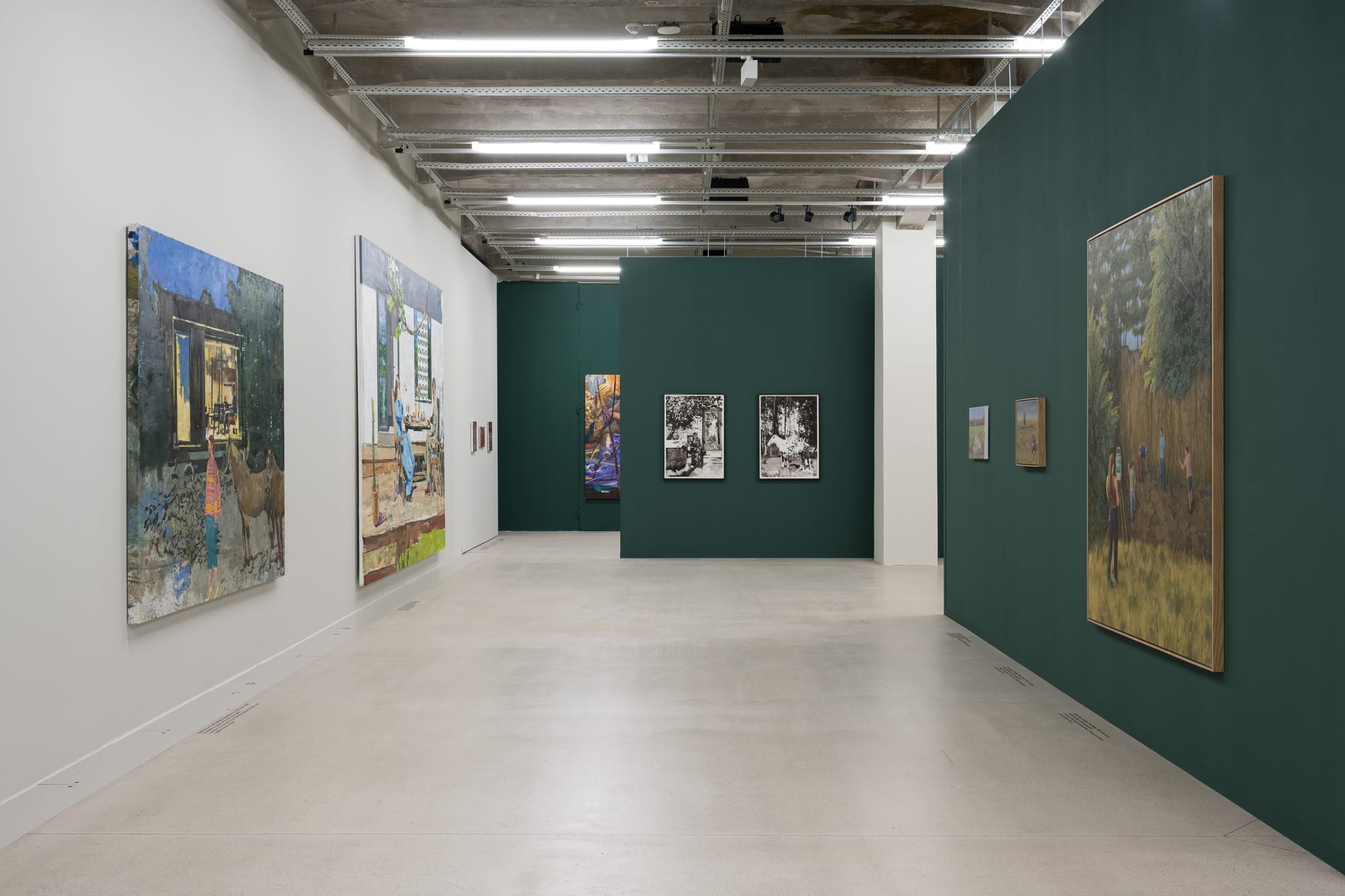 Artist Marius Bercea, Serban Savu from left to right - new Rumanian painting - group show - contemporary painting - telegraph gallery