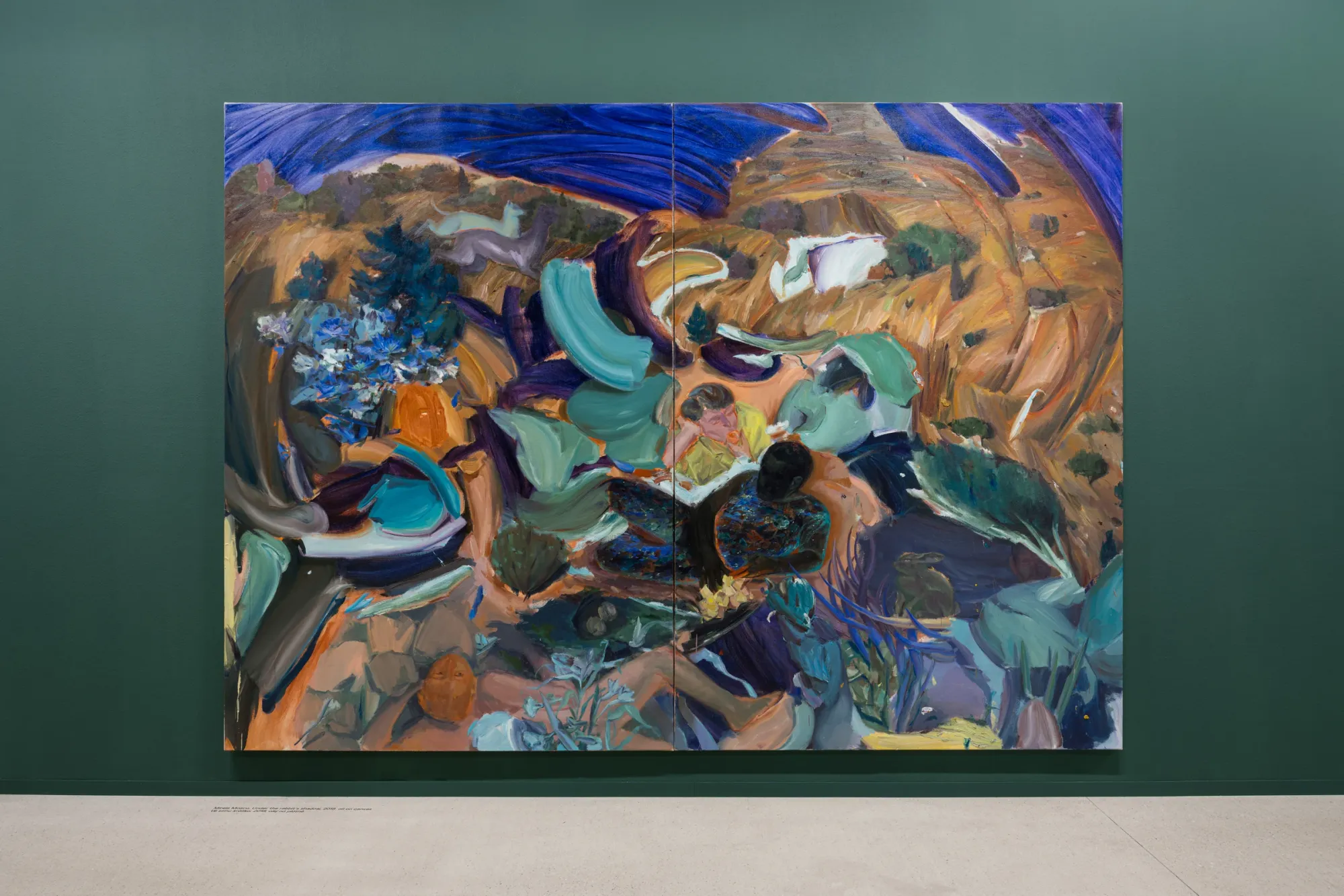 Mirela Moscu abstract large scale painting - exhibition view - Telegraph gallery 