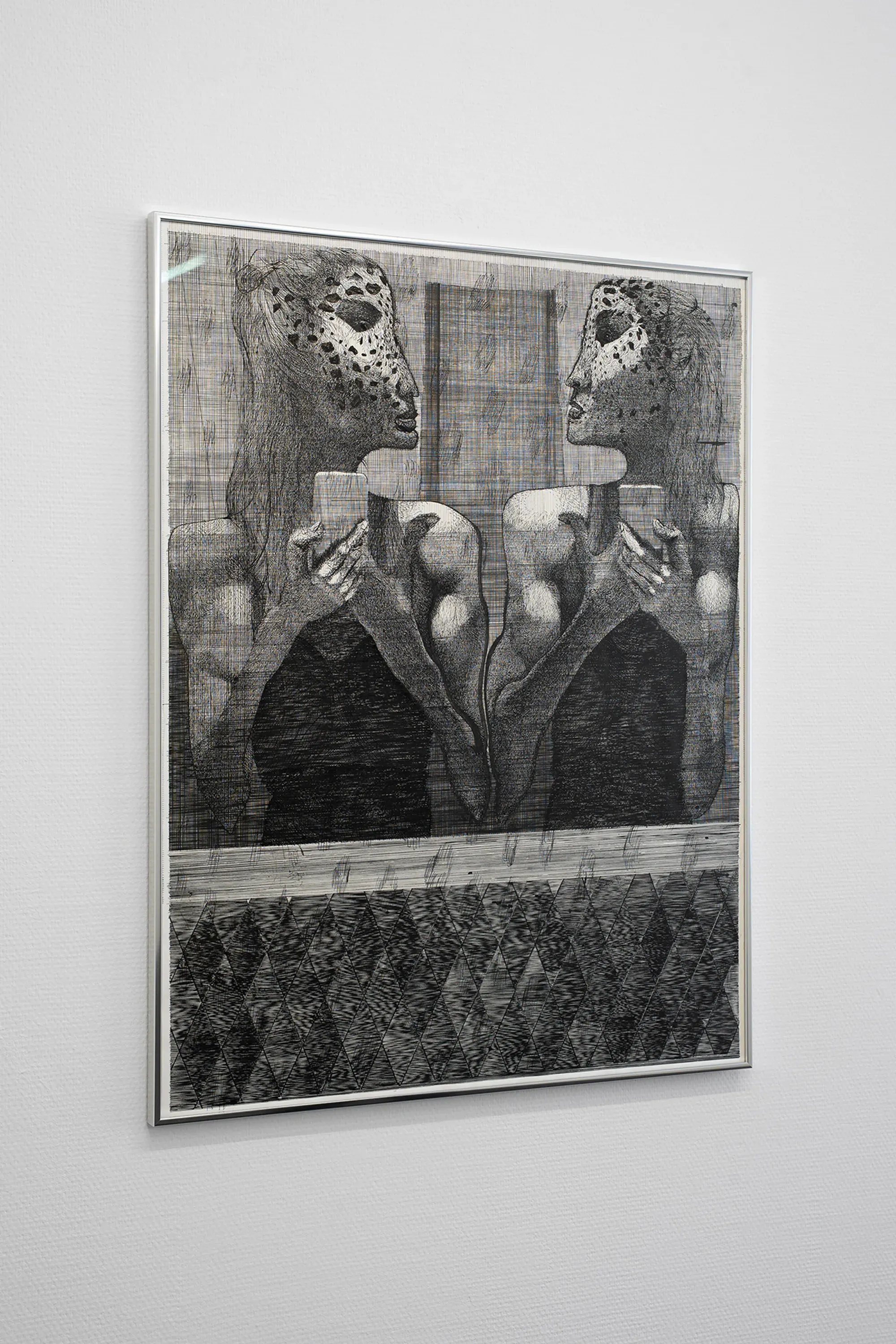 Katharina Schücke - Mirror Without Image ink on paper artwork