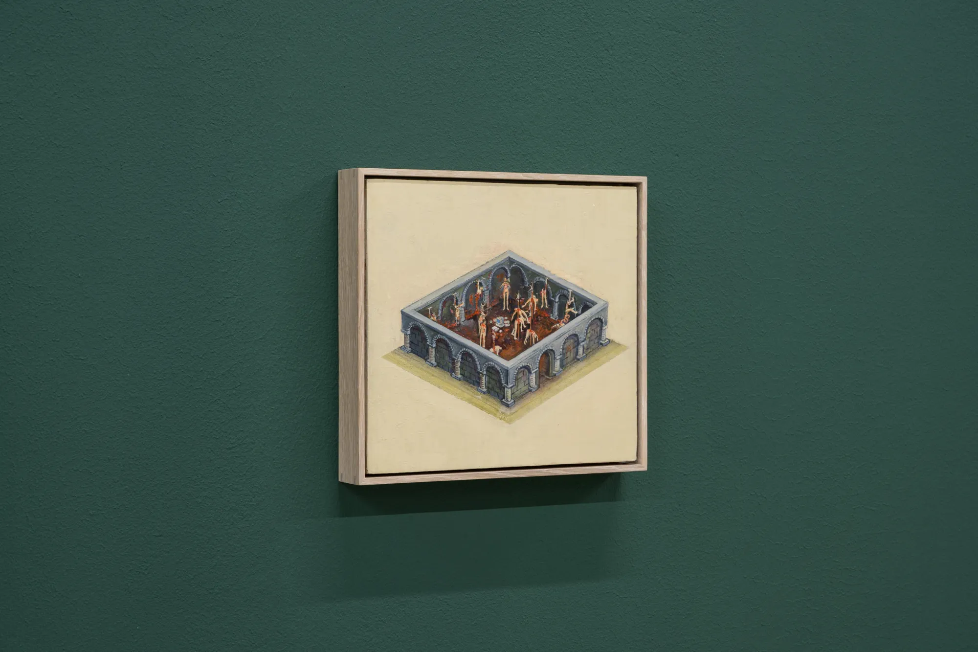 Nicolae Romanitan small painting figurative Telegraph Gallery, Olomouc -&nbsp;Transylvanian Painting Today - Exhibition View