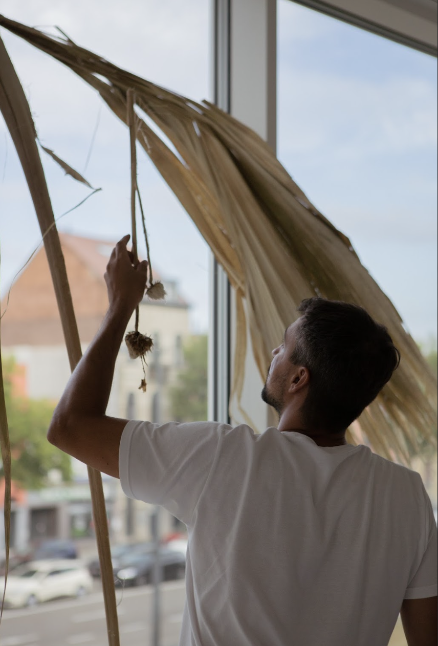 Luca Vanello artist in his studio 
