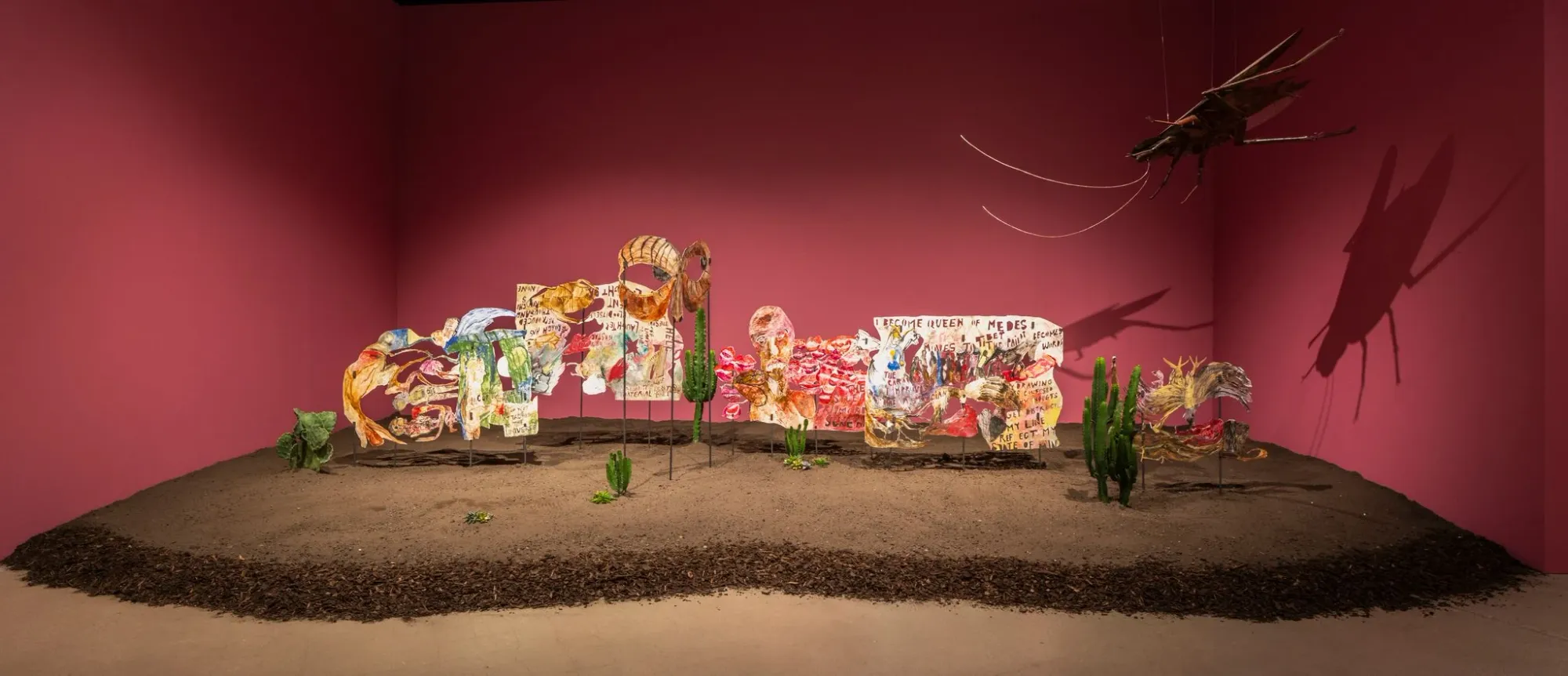 Anna Boghiguian at aros, exhibition view, aarhus, Denmark 