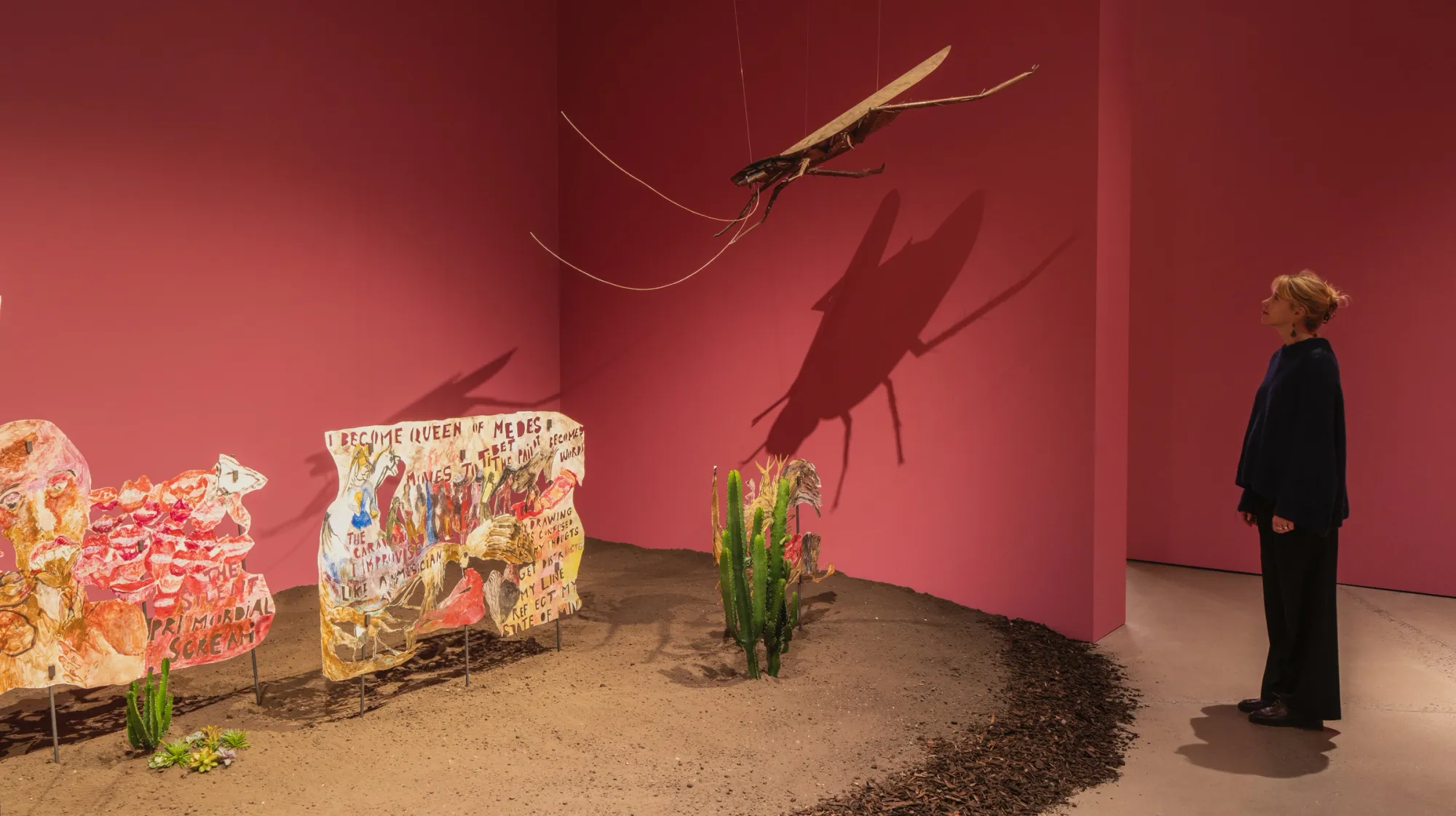 Anna Boghiguian, artwork , installation view, Aros museum contemporary art, aarhus 