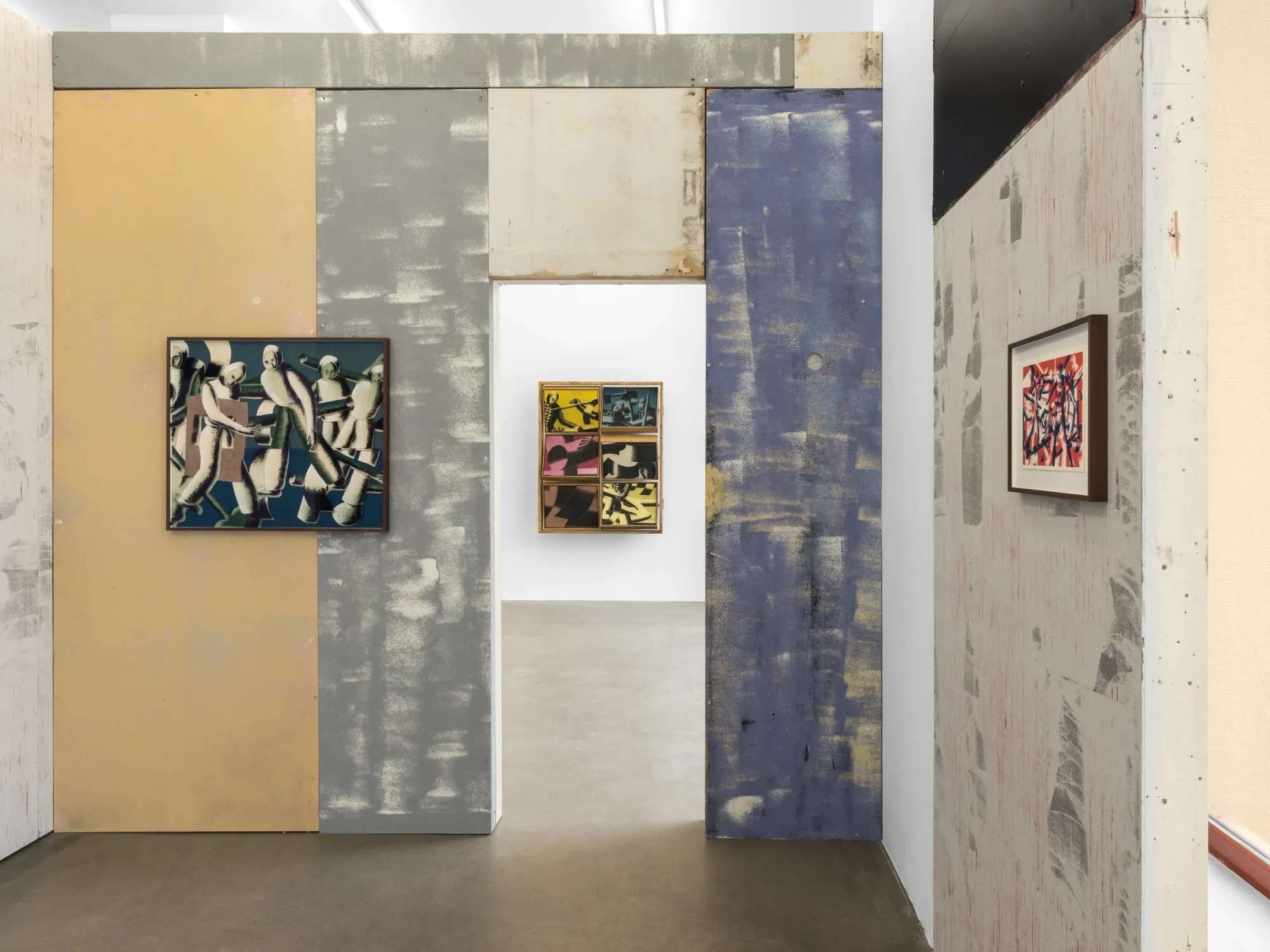 Ferdinand Dölberg exhibition Berlin installation view paintings architectural panels gallery