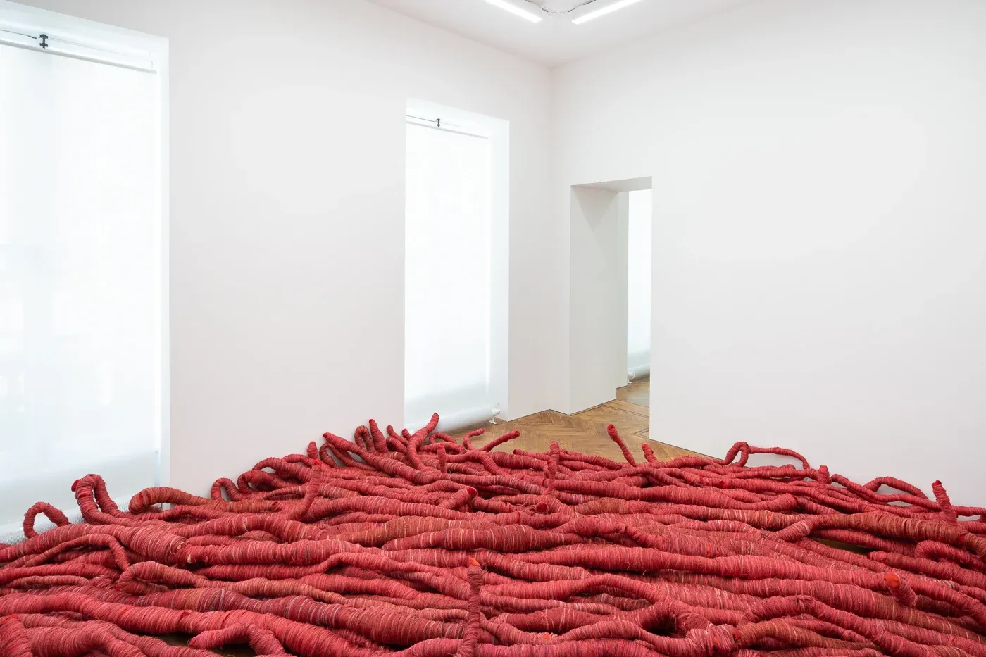 Soojin Kang woven textile figure sculpture detail