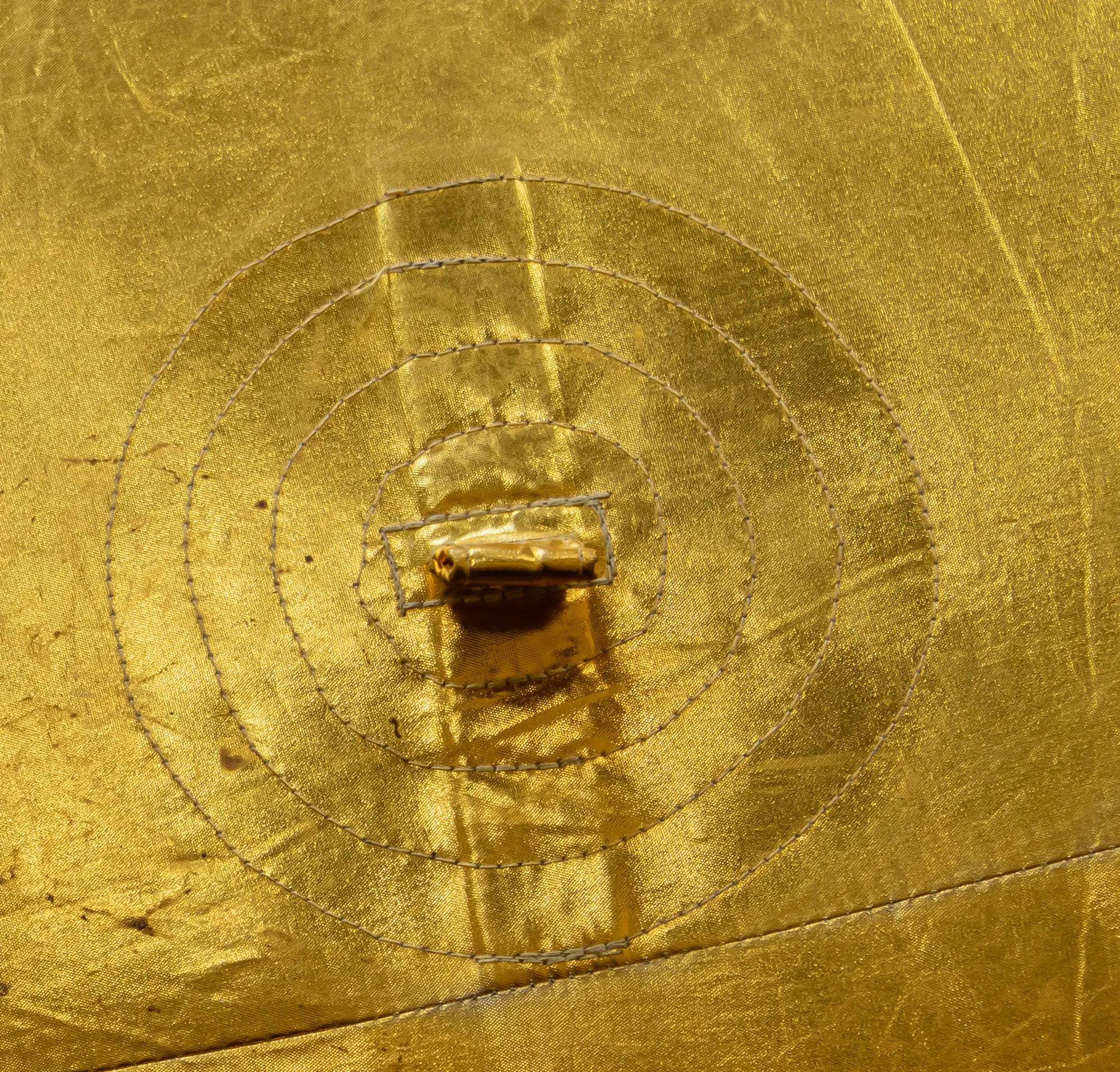 Installation view of Esben Weile Kjær Lions, oversized gold rat sculpture occupying gallery floor, St. Chads Projects London