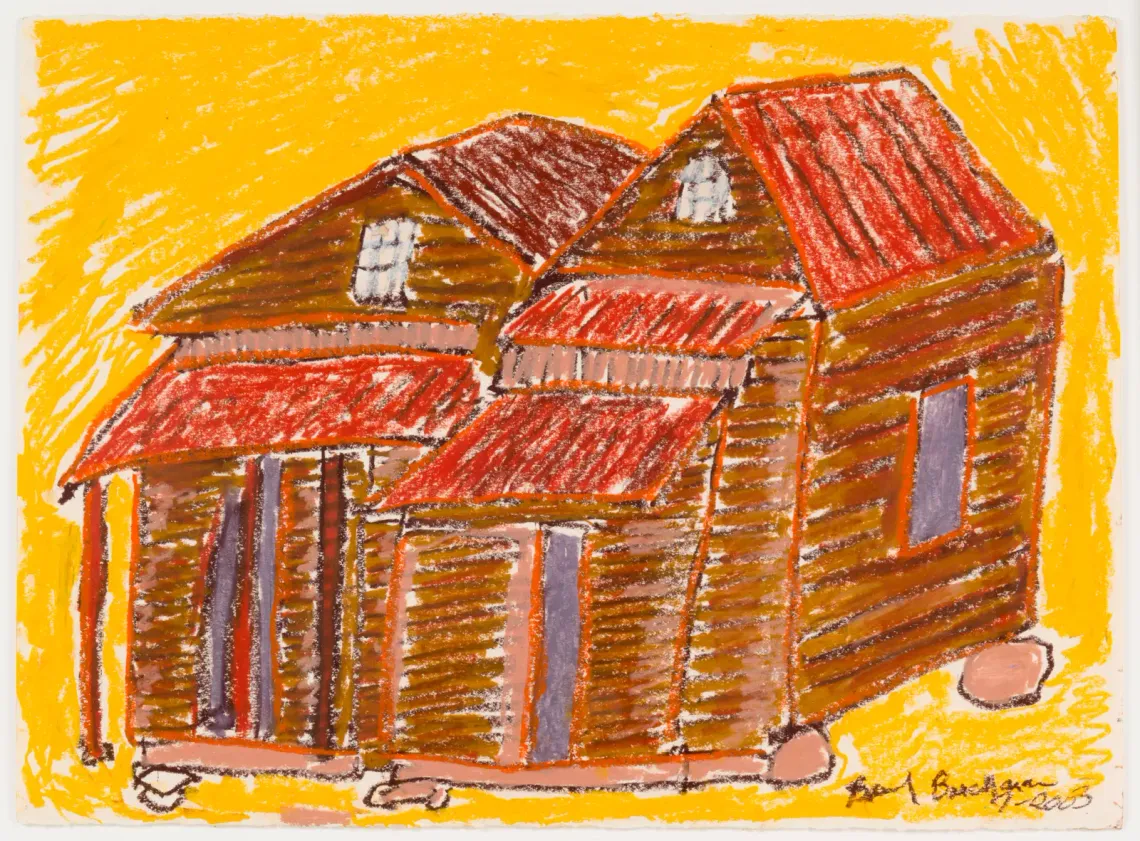 Beverly Buchanan, artwork weathering exhibition at haus am waldsee