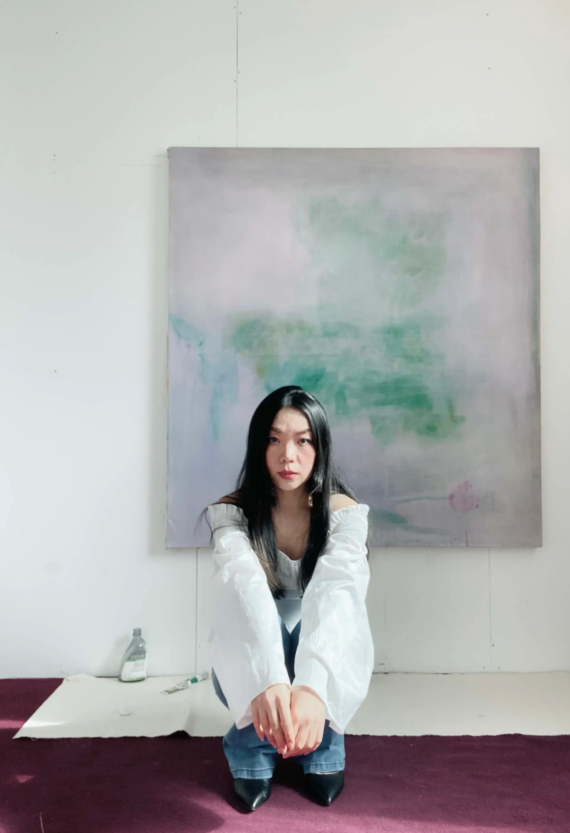 Jie Zhang portrait of the artist infant of one of her artworks