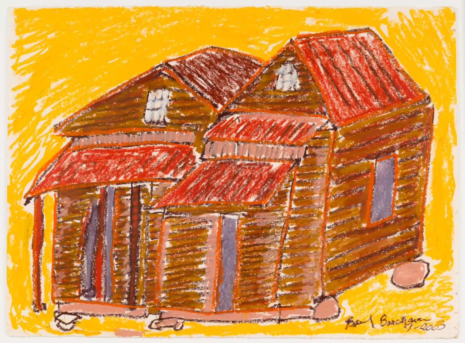 Beverly Buchanan, artwork weathering exhibition at haus am waldsee