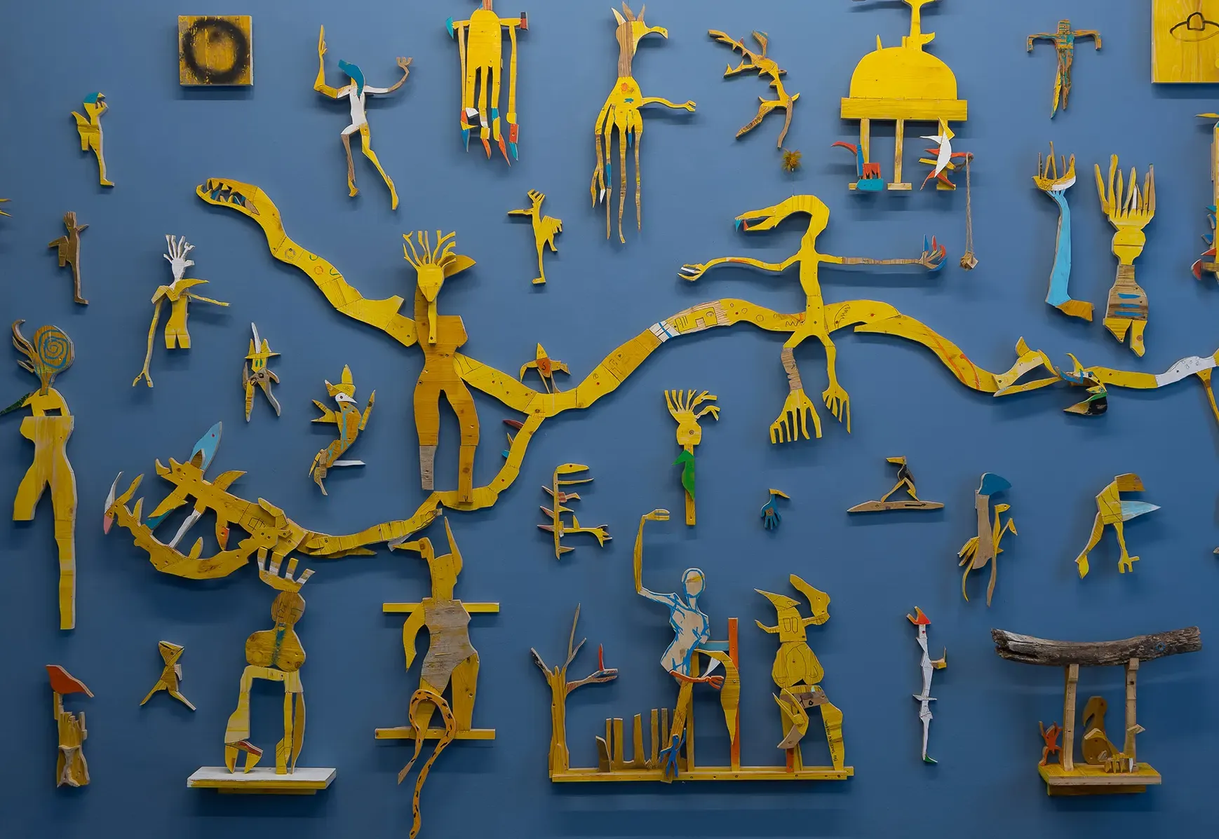 rotor Graz exhibition view, artist Ernst Koslitsch presents his yellow universe