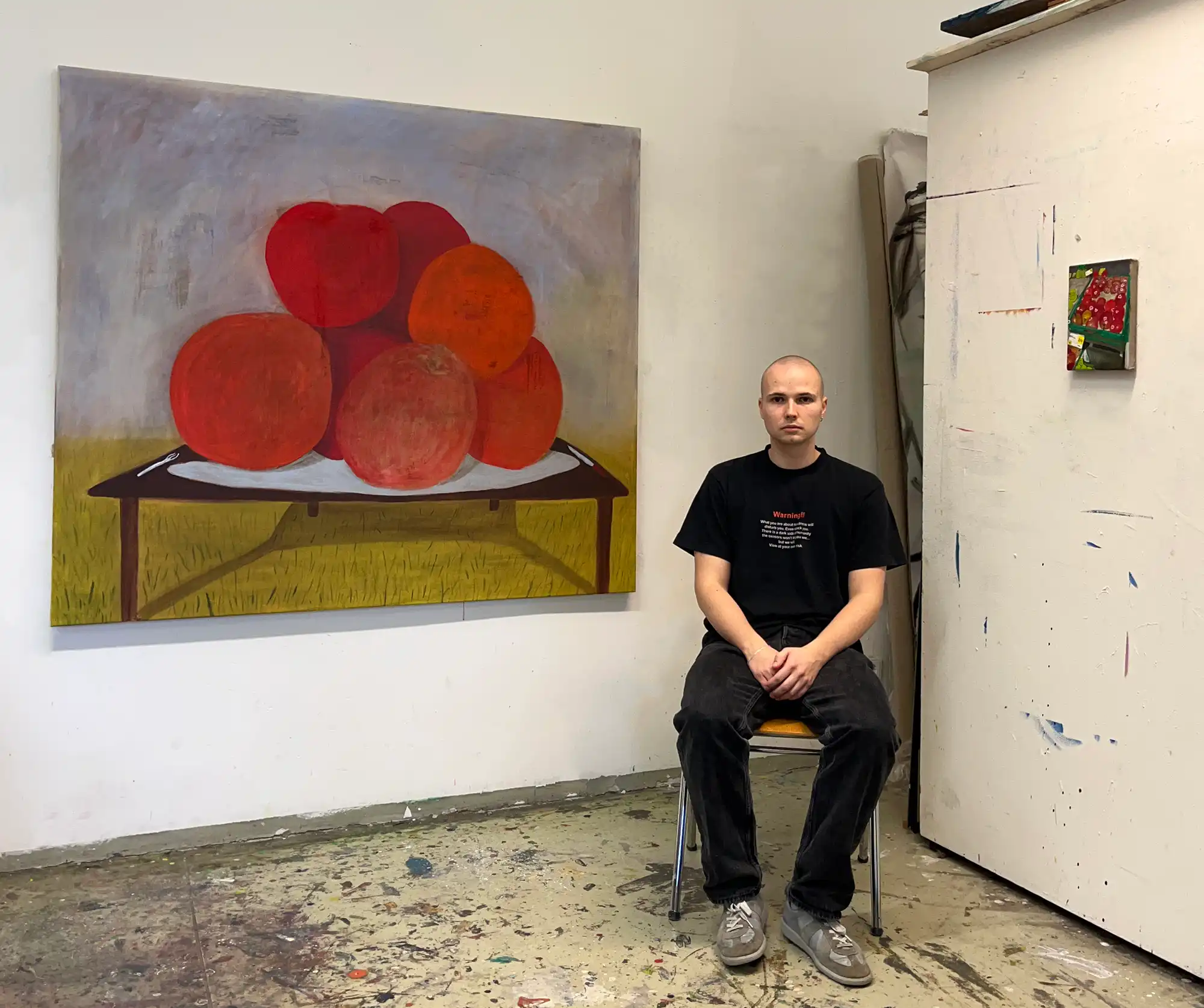 Martin Fink, contemporary artist and painter, between artworks, art university linz, class Ursula Hübner, munchies art club