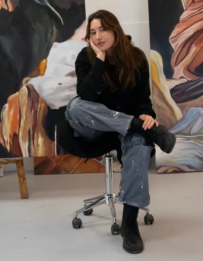 Emma björnström, artist in focus via Catapult - the new munchies art club in her studio 